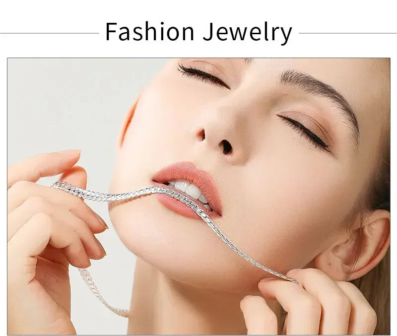 18K Gold Farbe Silber