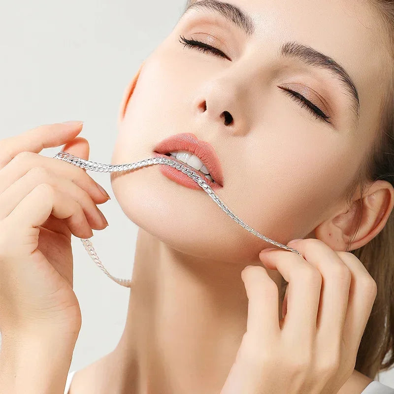 18K Gold Farbe Silber