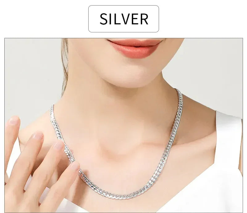 18K Gold Farbe Silber